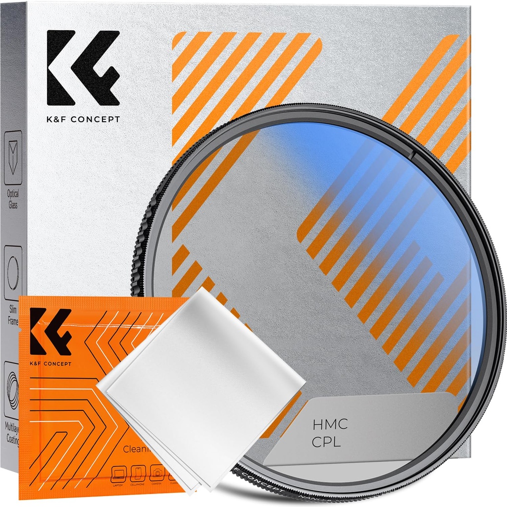 K&F CONCEPT 82mm Polarising Filter CPL Filter Multi-Coated Japan Optics