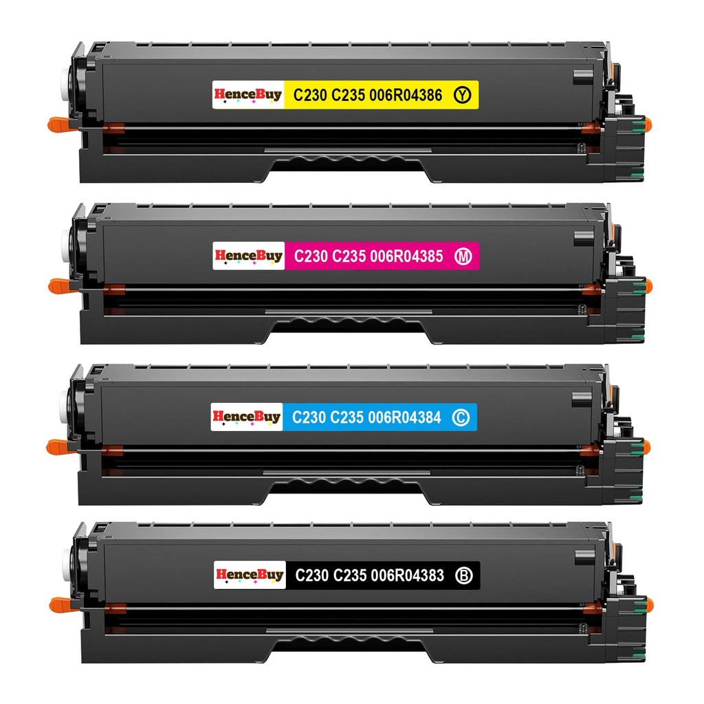 HenceBuy C230 C235 Toner Cartridges Compatible for Xerox 006R04383 006R04384 006R04385 006R
