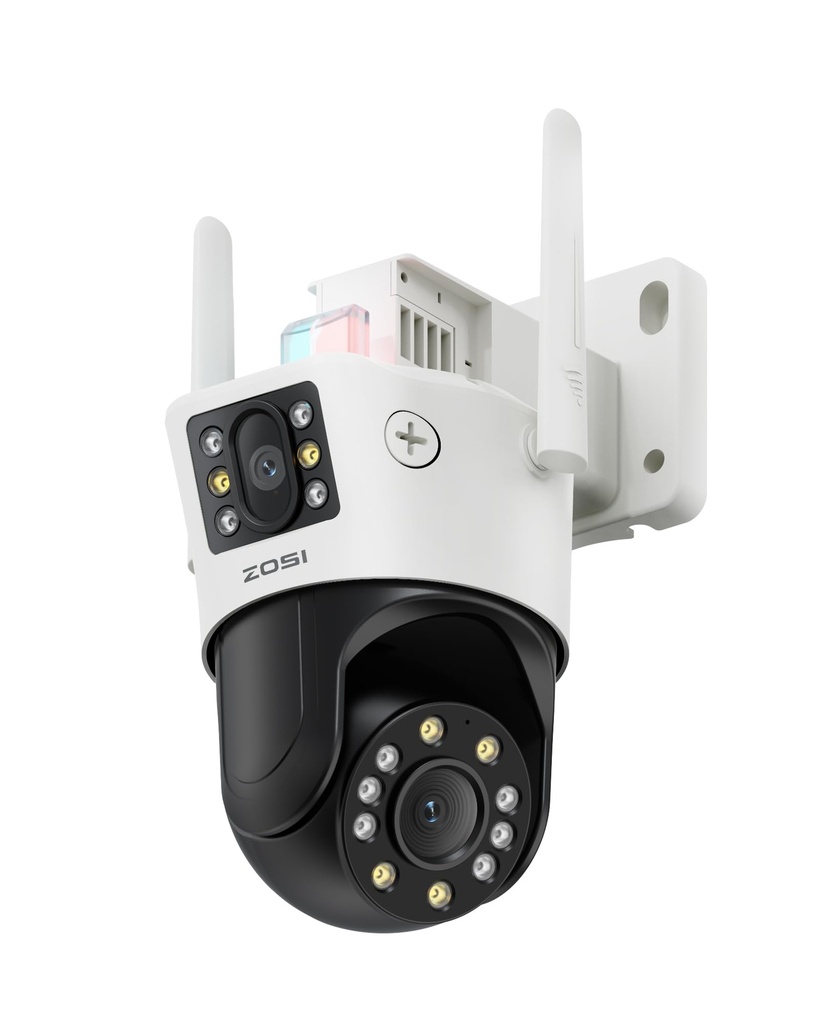 ZOSI 6MP Dual-Lens WiFi Security Camera Outdoor, Pan-Tilt Wireless Camera