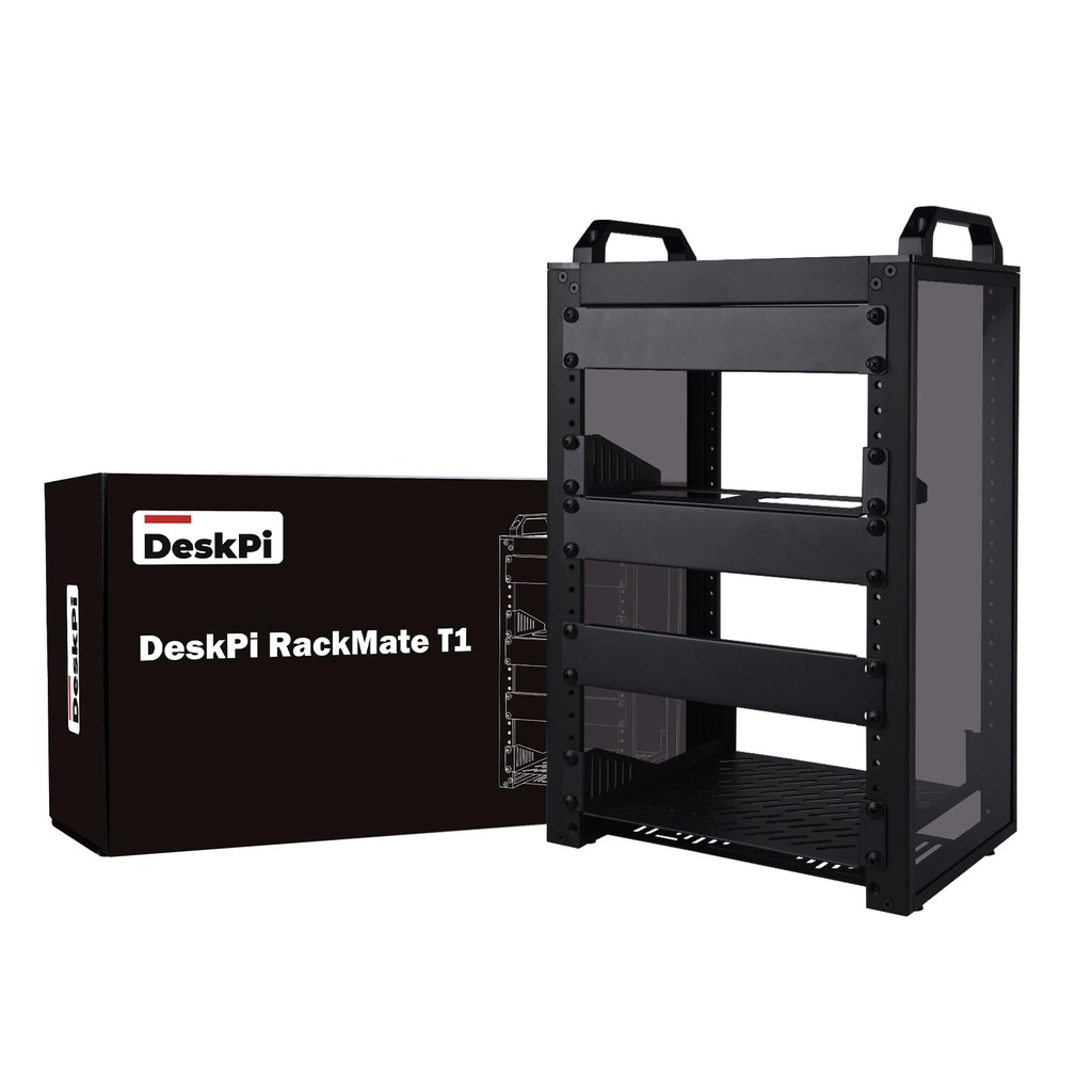 GeeekPi DeskPi RackMate T1, 10 Inch 8U Network Rack, 200mm Depth Mini Server Rack with Rack