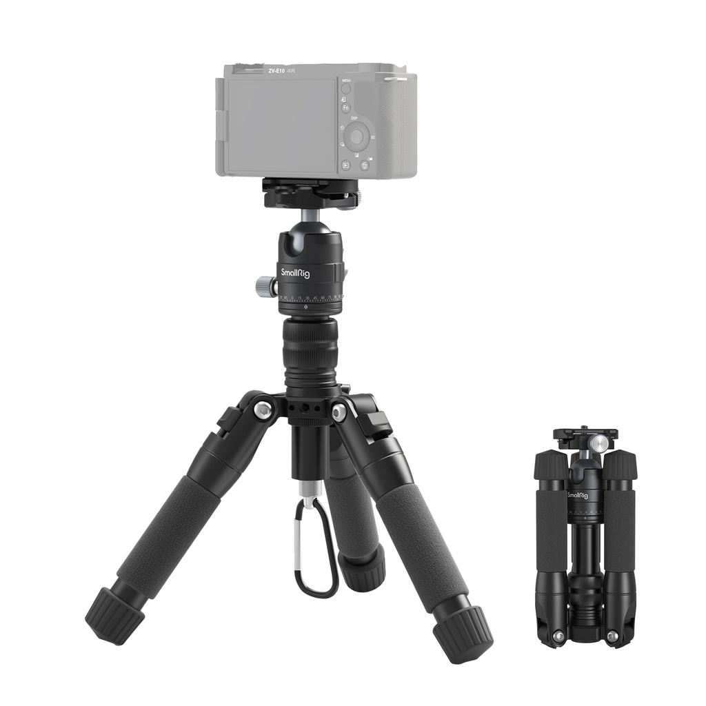 SMALLRIG VT-20 Aluminum Mini Tripod 20 in/ 52 cm Desktop Tripod with 360?? Ball Head, Compa