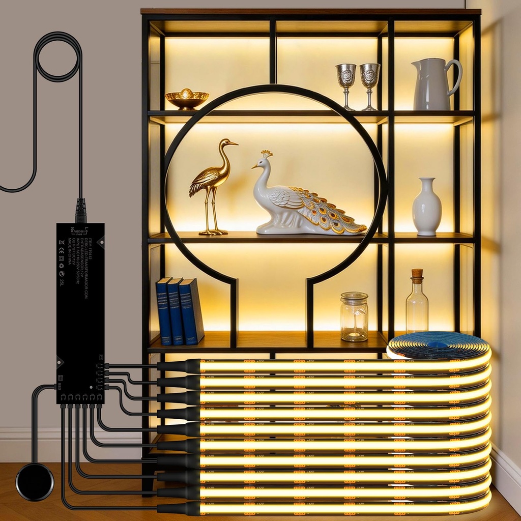 tlinkosta Black Cabinet Light COB LED Strip Light