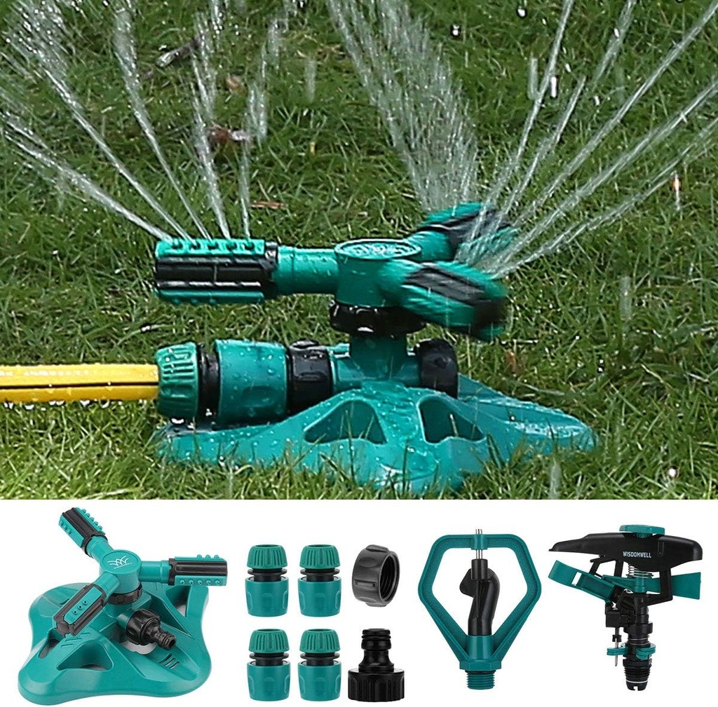 WISDOMWELL Garden Sprinkler Adjustable Water Spray Range