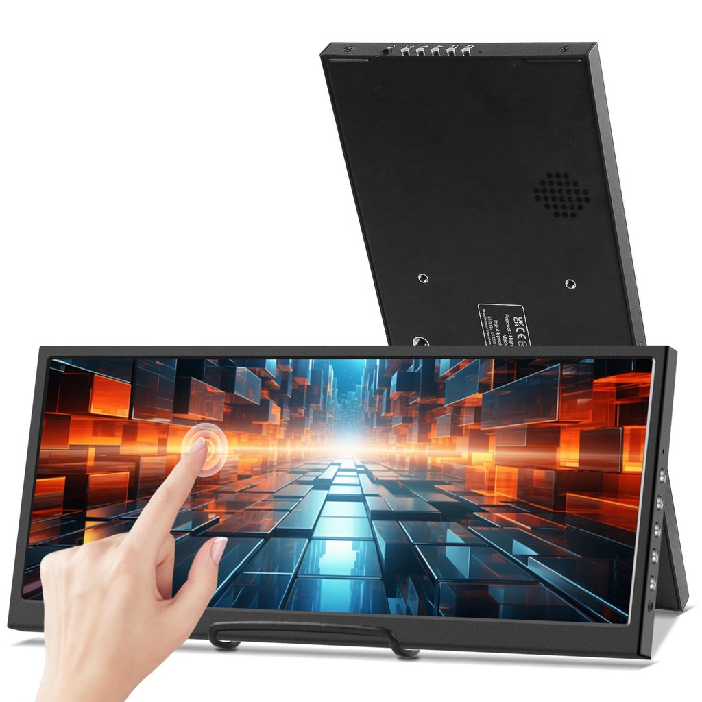 12.3 Inch Touchscreen Secondary Monitor, IPS Stretched Bar LCD Display