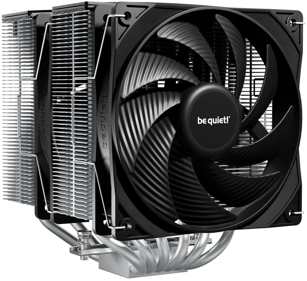 be quiet! Pure Rock Pro 3 Silver Air Cooler, 6 High-Performance Heatpipes