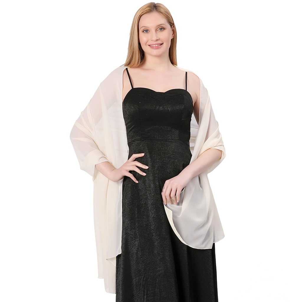 Cckuu Women Chiffon Scarves Elegant Big Size Lightweight Fashion Scarves Shawl Wraps for Spr