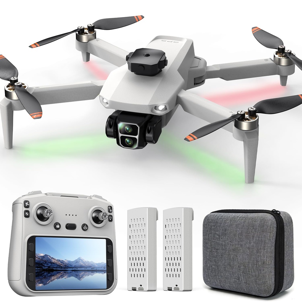 GPS Drone with 4.3'' HD Built-in Screen, 4K Camera for Beginners, 32 Mins