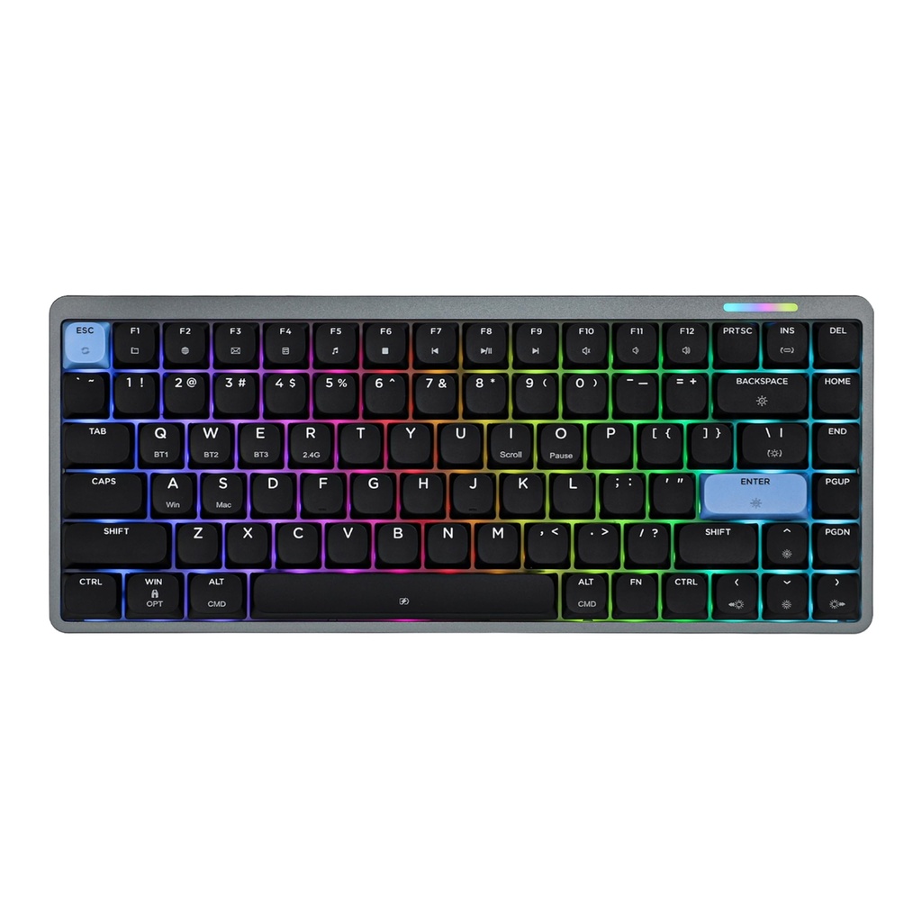 EPOMAKER Luma84 Low Profile Aluminum Mechanical Keyboard, QMK/VIA Programmable, Tri-Mode