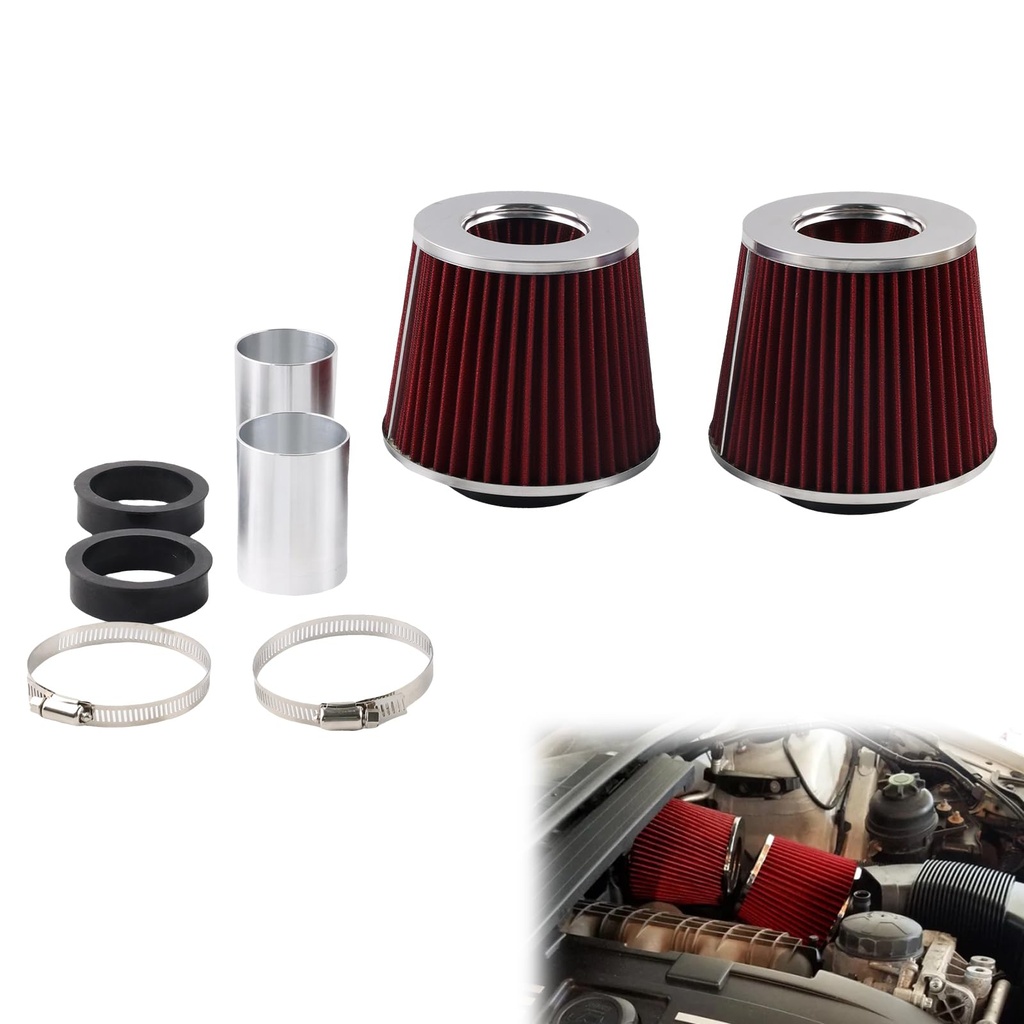 VVORHSBELL Air Filters Dual Cone Intake Kit Compatible with BMW N54 135i 335i 535i Z4 3.0L