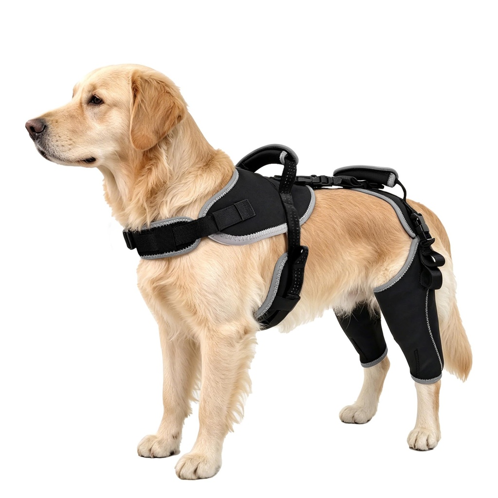 LISPOO Dog Knee Brace for Torn ACL/CCL Hind Leg-Both Leg-Upgraded/L