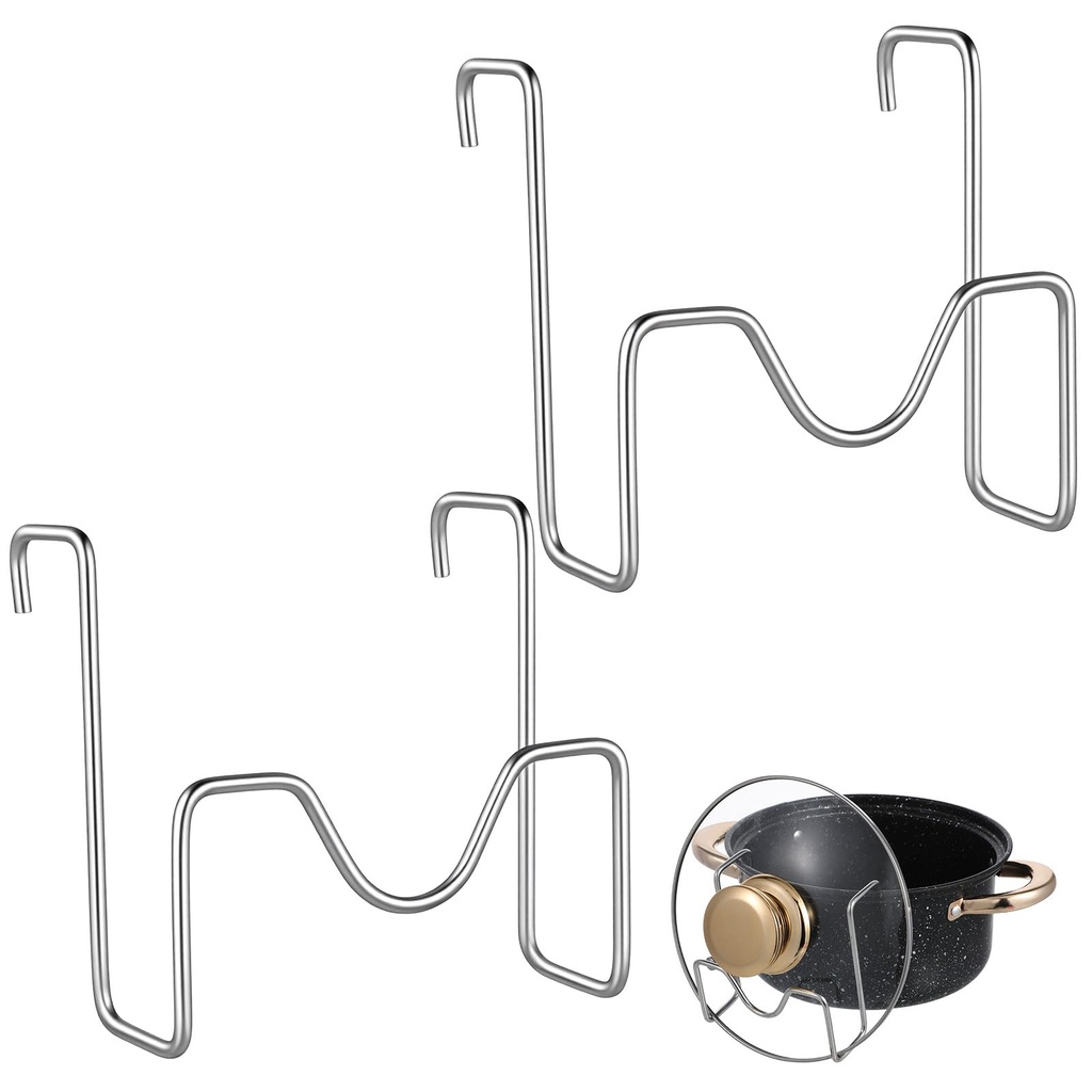 Xinjoduz 2 PCS Crock Lid Holder, Stainless Steel Slow Cooker Lid Holder, Pot LidHolder Whil