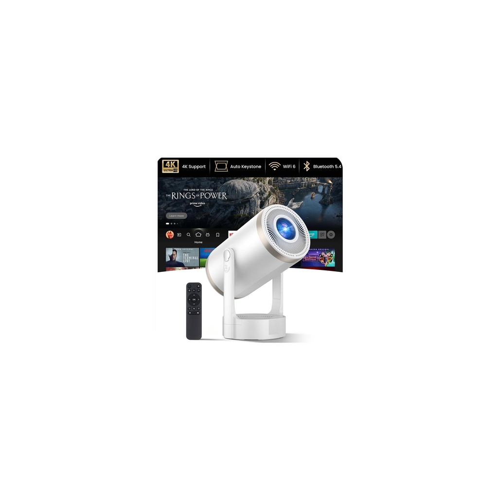 Projector HD, 1080P 4K Support Mini Projectors Auto Focus & Keystone 22000 Lumen 260 ANSI B