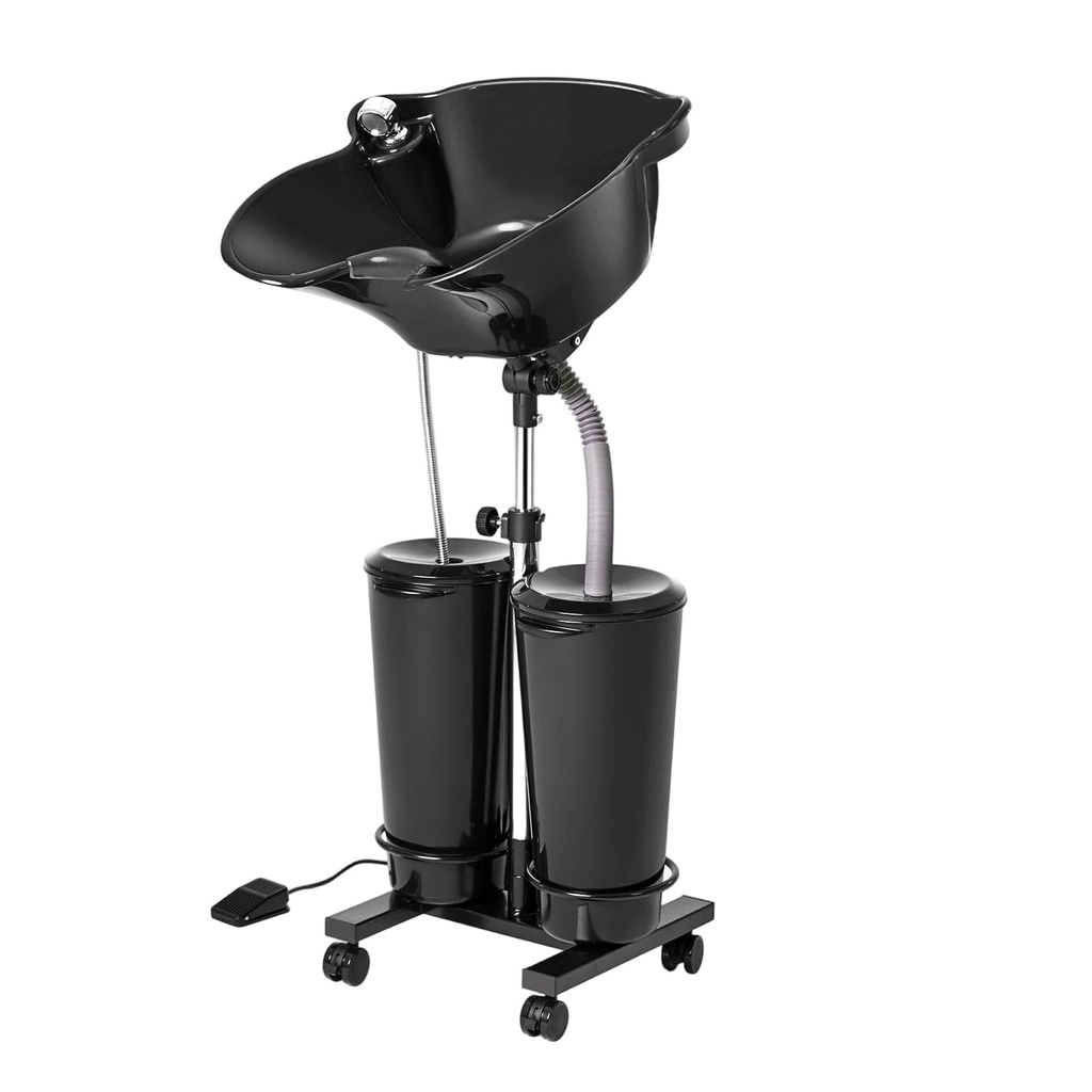 YUZINO Portable Hair Washing Basin with Electric Pump, Height Adjustable Hair Wash Basin wi