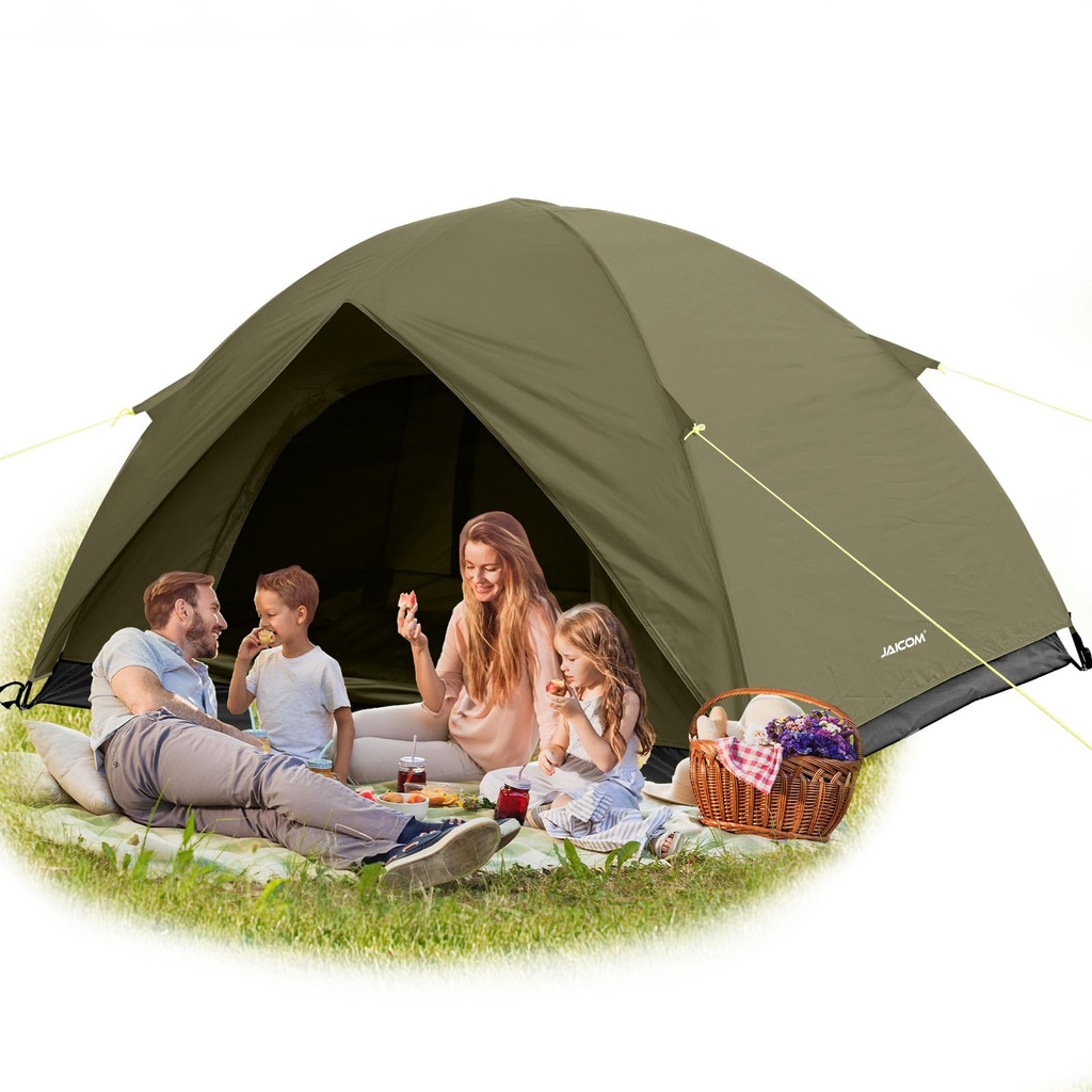 JAICOM Tent, 4 Man Tents for Camping, 4 Seasons Waterproof & Windproof Dome Tent, Ultraligh