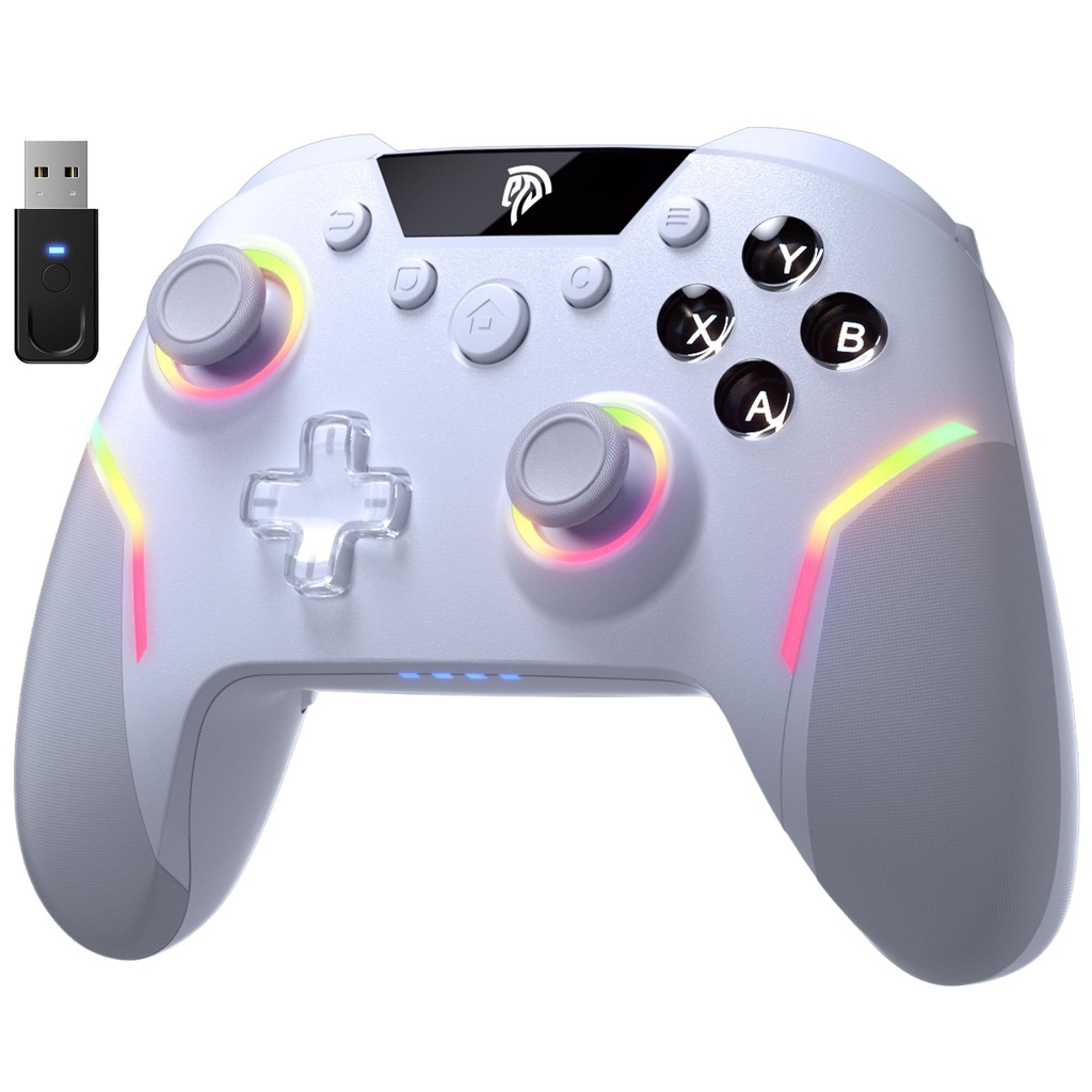 EasySMX X20 Wireless PC Controller with 7 Light Colours RGB/Hall Joystick Trigger, Mechanic