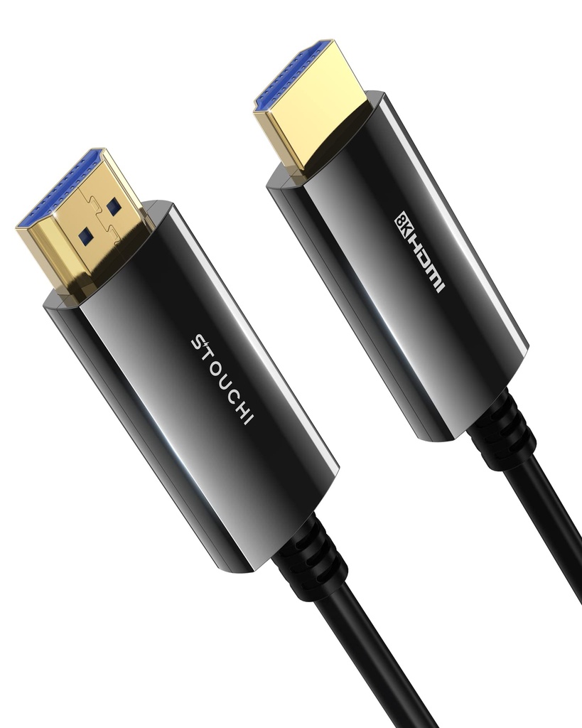 Stouchi 8K HDMI Fiber Optic Cable 10M, 48Gbps Ultra High Speed HDMI Lead