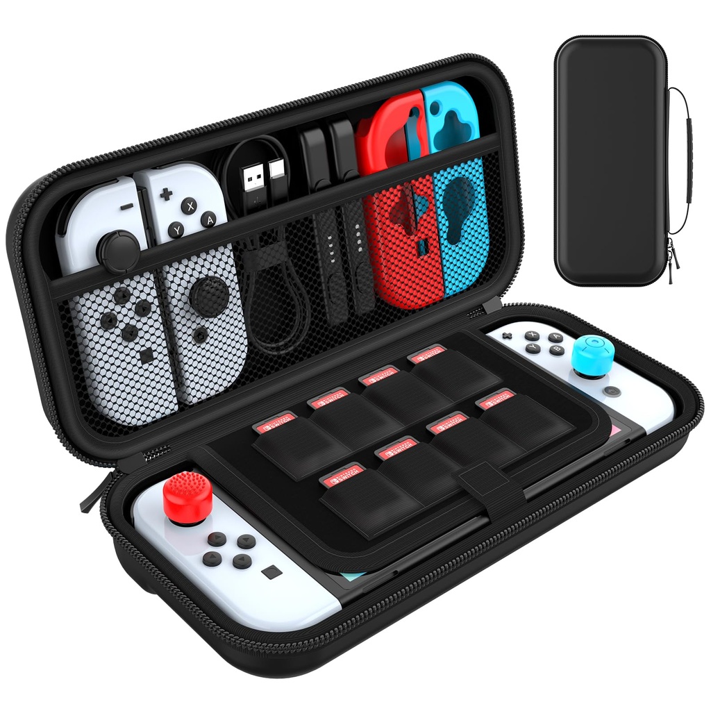 HEYSTOP Case Compatible with Nintendo Switch/Switch OLED Protective Hard Portable Travel Ca