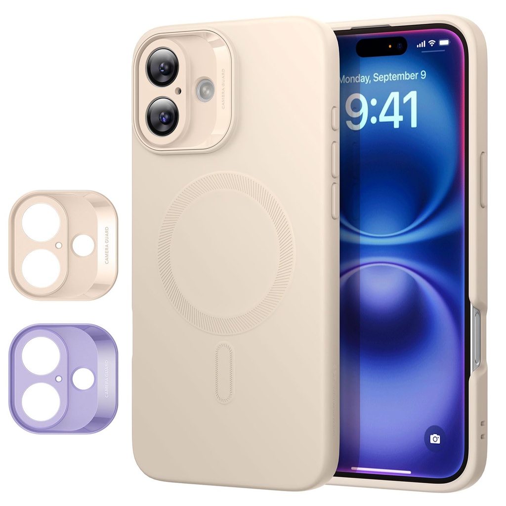 ESR for iPhone 16 Plus Case for MagSafe, Silicone Phone Case, Light Tan