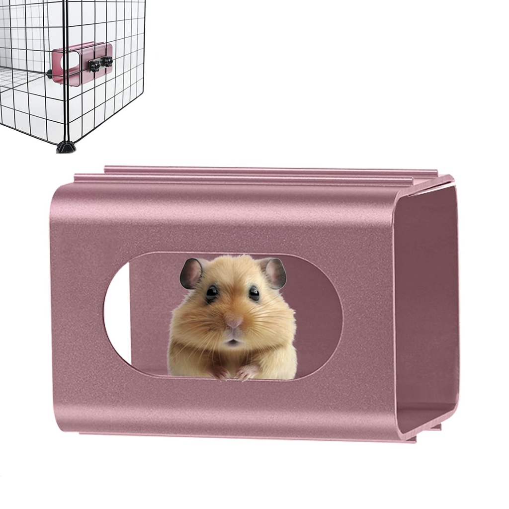 PeSandy Hamsters Cooling Tunnel, Hamsters Instant Cooling Metal House, Aluminum Hanging Hid