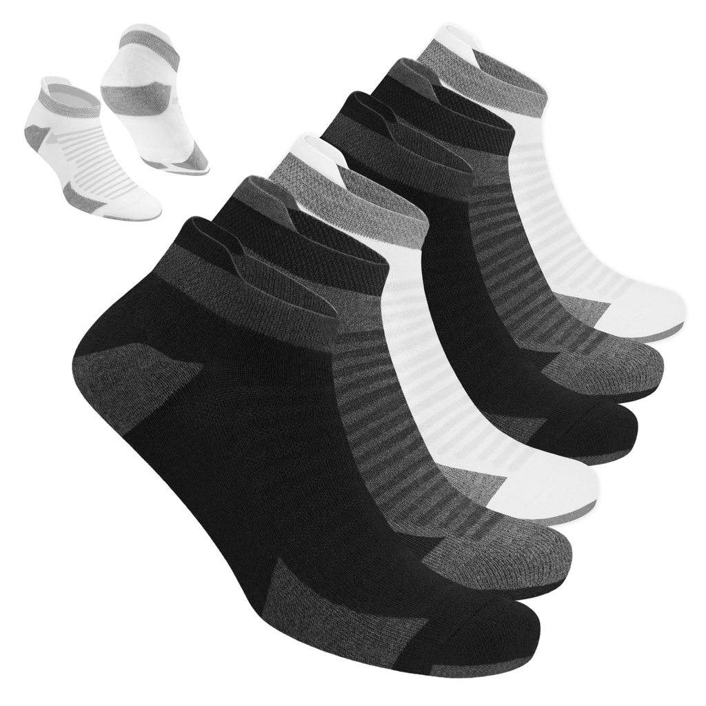 BLITZSOX MenÃ¢Â€Â™s Sports Running Socks Ankle Length Cushioned Breathable Cotton, Pack of