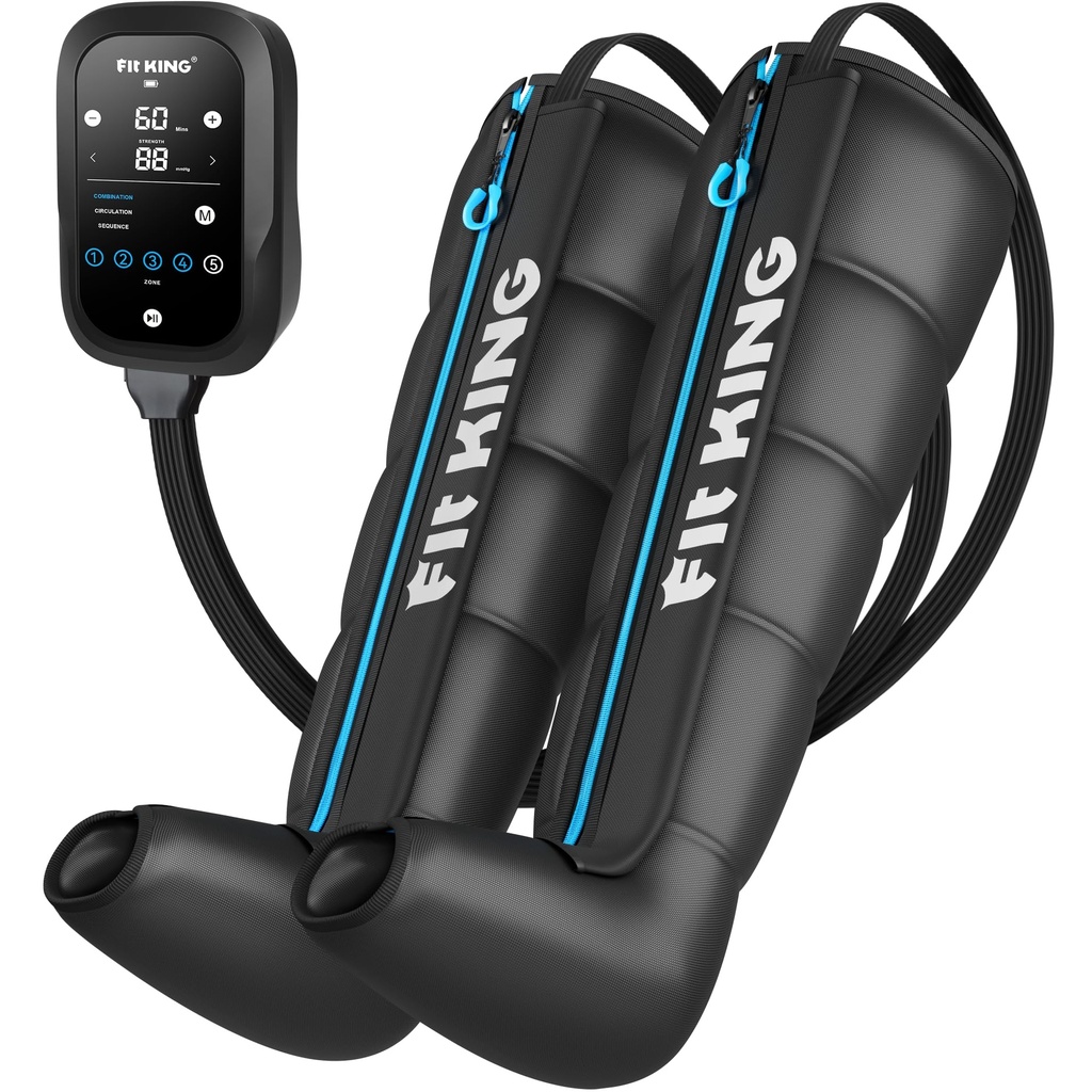 FIT KING Rechargeable Air Compression Recovery Boots with 5-Zone Control