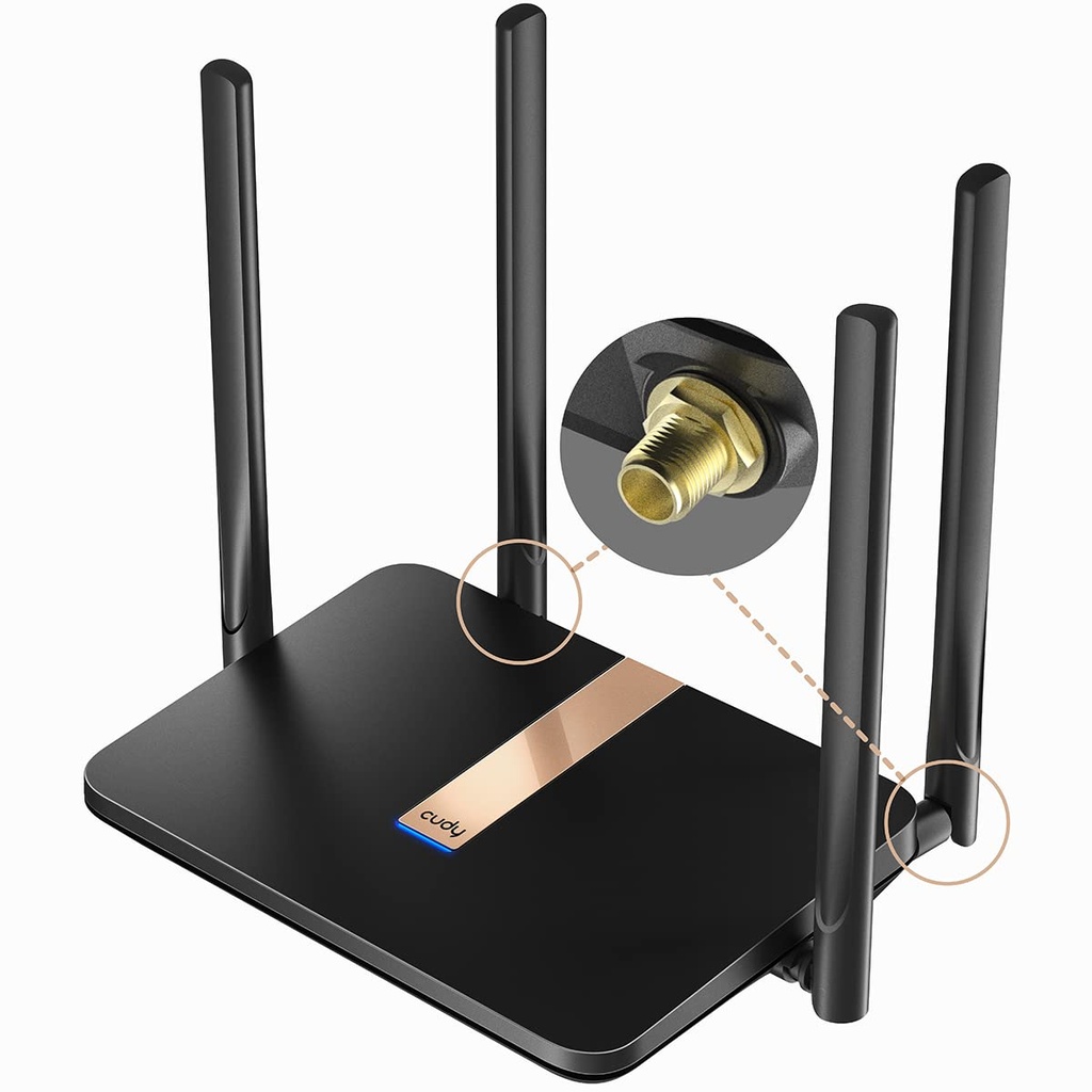 Cudy 4G LTE Cat 4 AC1200 Wi-Fi Router, Detachable Antennas, LT500D