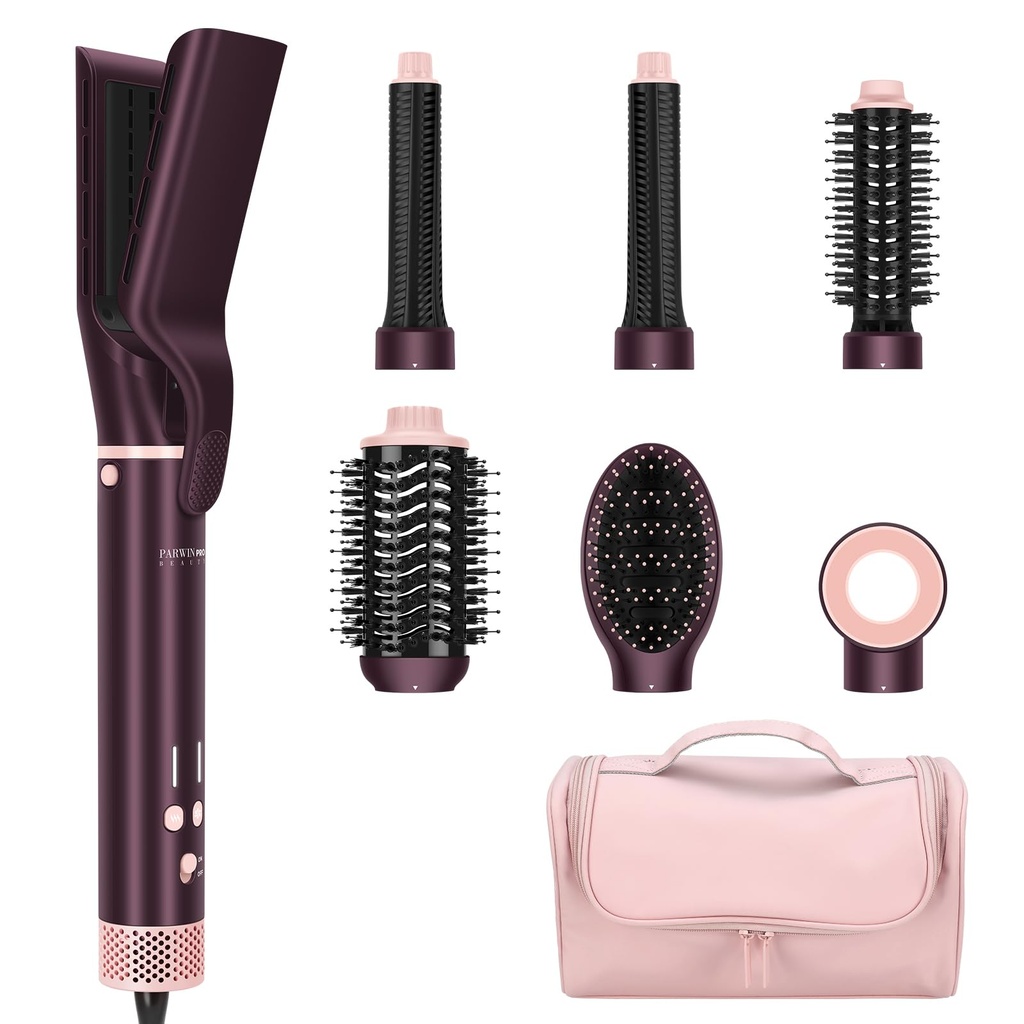 7-in-1 Hot Air Styler, Dual Voltage MaxAIR 2.0 Multi-Styler Set, High Speed Hair Dryer Brus