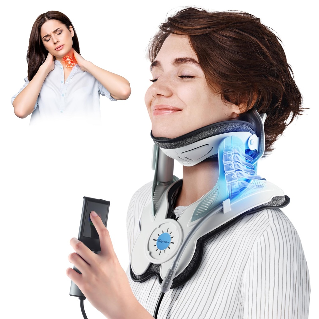 Cervical Neck Traction Device: Neck Stretcher for Cervical Pain Relief, Electric Air Pump w