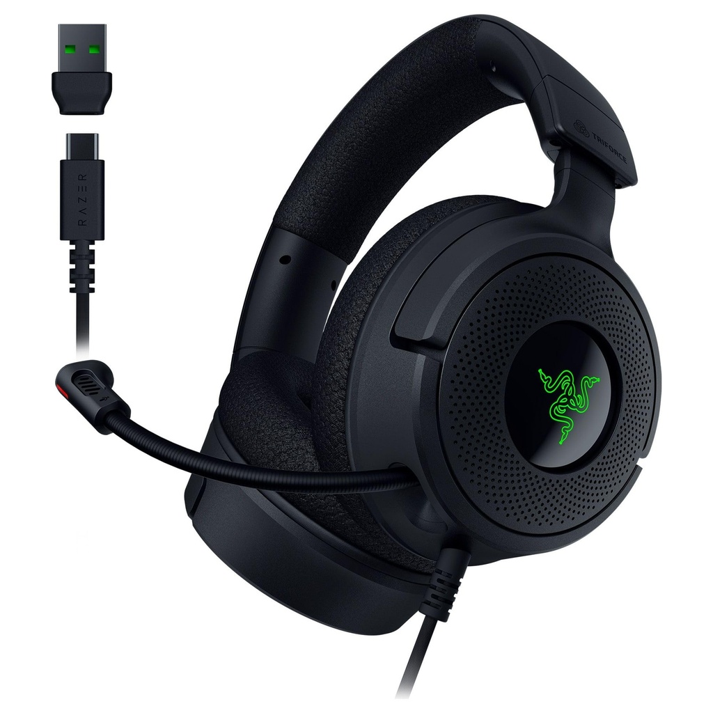 Razer Kraken V4 X - Wired PC Gaming Headset (TriForce 40mm Drivers, Retractable Cardioid 
