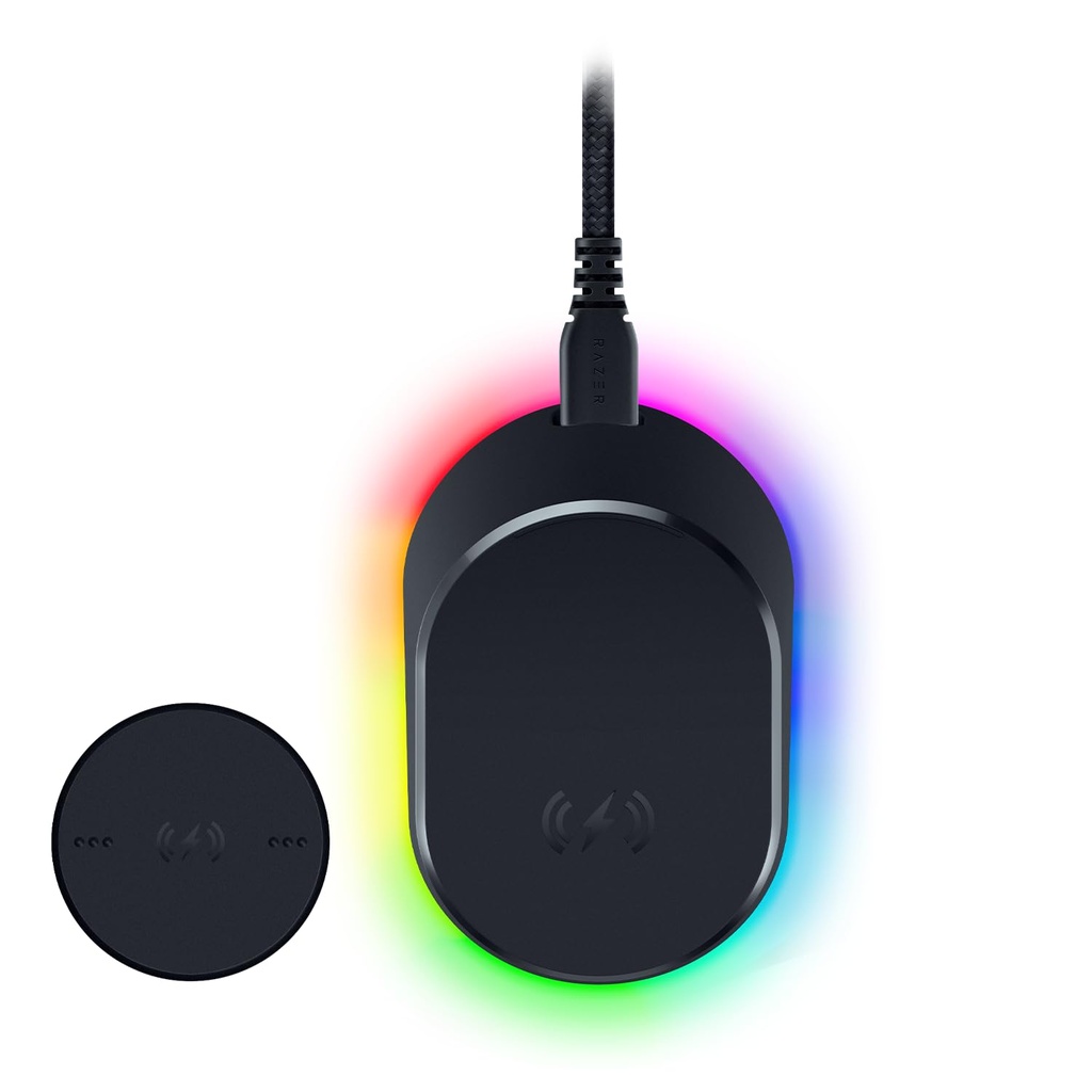 Razer Mouse Dock Pro & Charging Puck - Magnetic Wireless Charging Dock & Charging Module fo