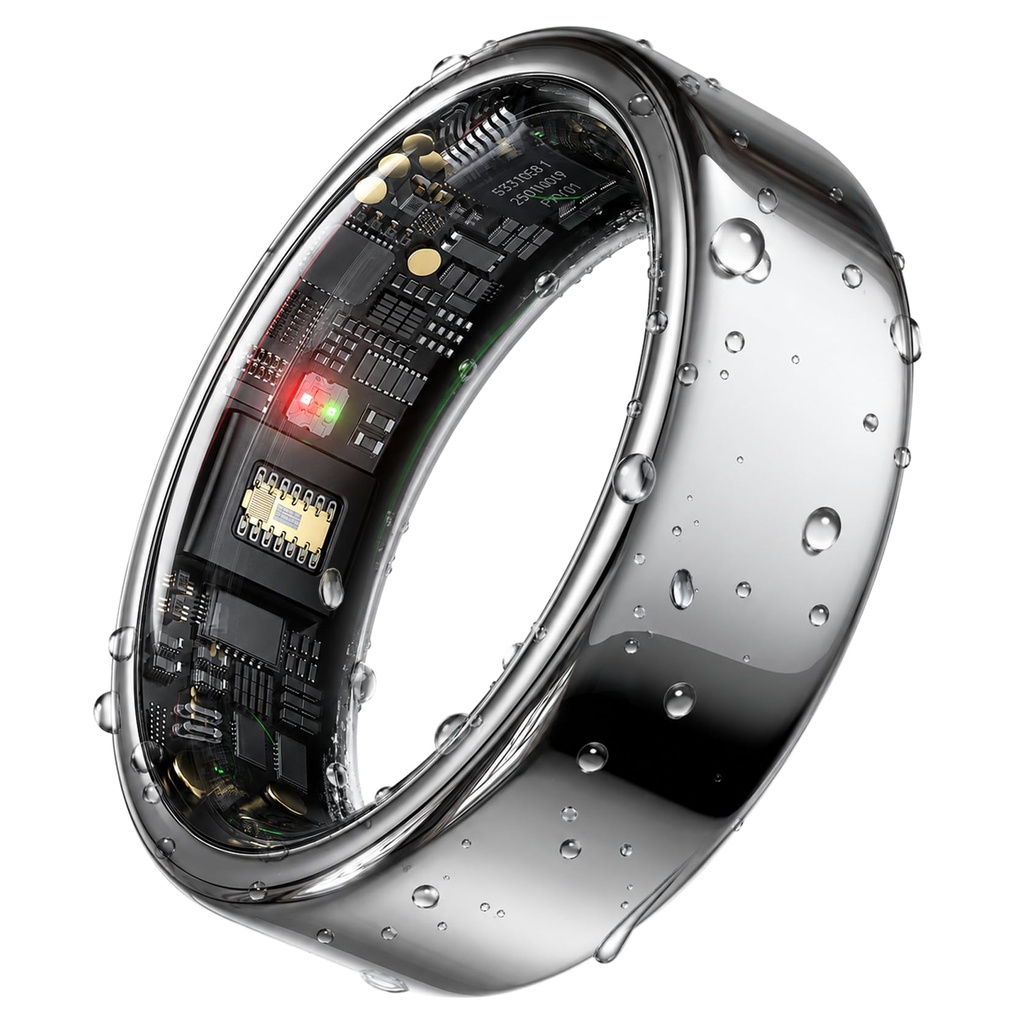 HOU Smart Ring for Men & Women, No Subscription Health Tracker, Size 13