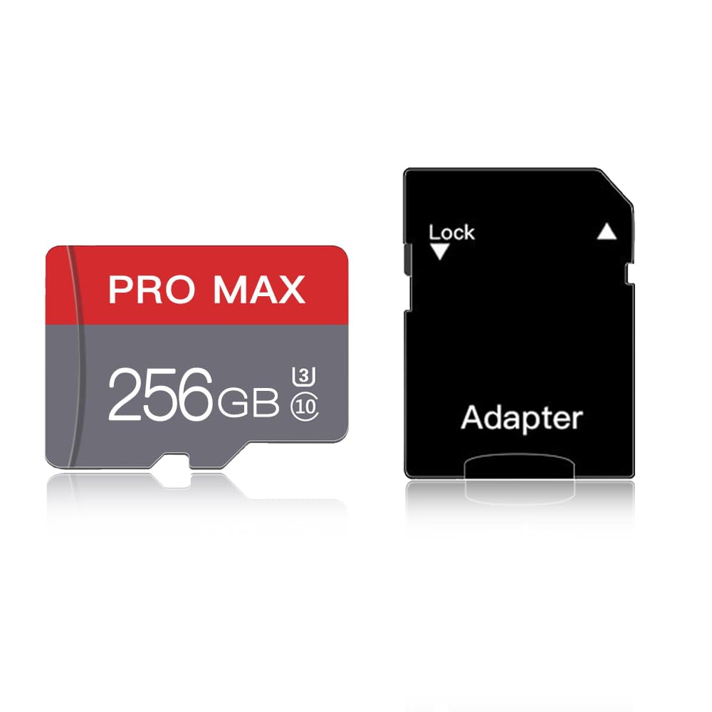 256GB Micro SD Card with Adapter High Speed Memory Card C10 A1 Memory TF Card for Camera/Da