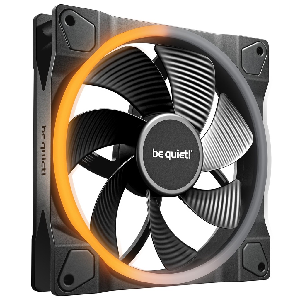 be quiet! Light Wings 140mm PWM Reverse Black Fan, Silence-Optimized and Reversed Fan Blade