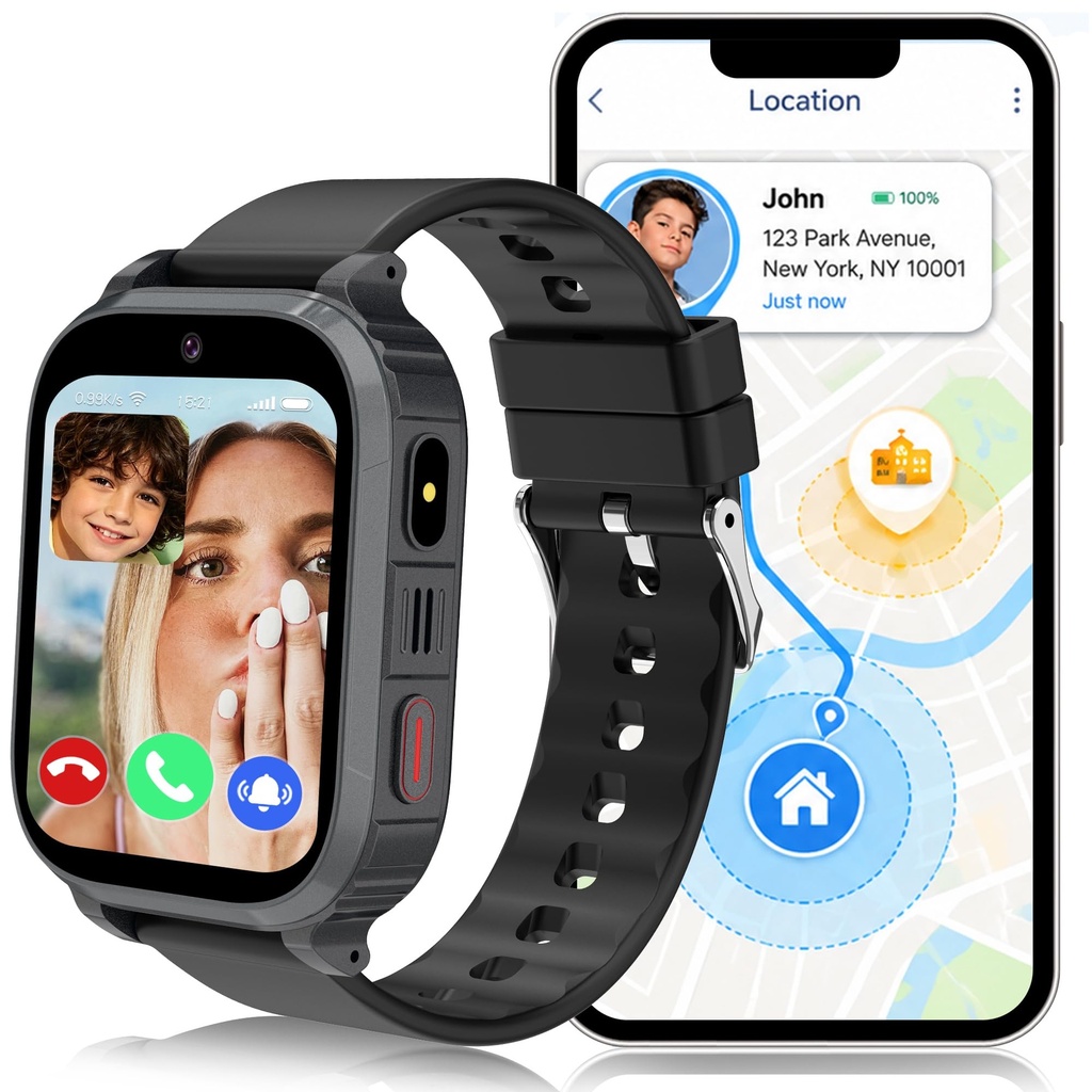4G Kids Smart Watch GPS Tracker, Video Voice Call, WiFi Location, Age 4-15