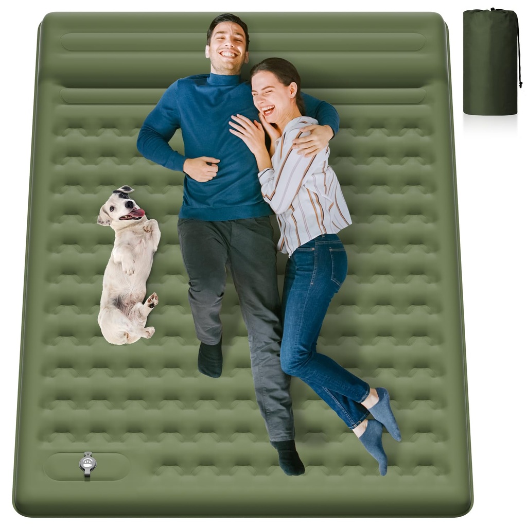 Camping Bed Sleeping Roll Mat Mattress Pad Double Air Bed Blow up Camping Accessories Equipm