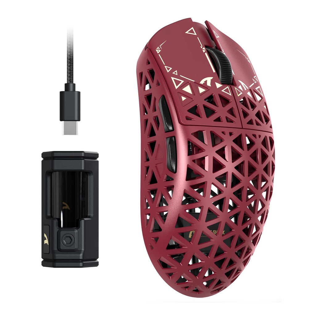 ATTACK SHARK R5 Ultra Carbon Fibre HyperSpeed Wireless Gaming Mouse, 39g Ultralight Mice, 2