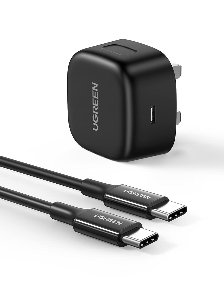 UGREEN 25W USB C Charger PD Super Fast Charging Plug with 2M USB C Cable