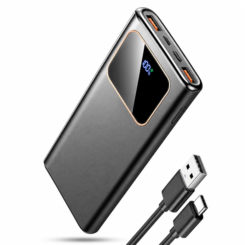 Power Bank Fast Charging 12800mAh, Slim Portable Charger for iPhone Samsung