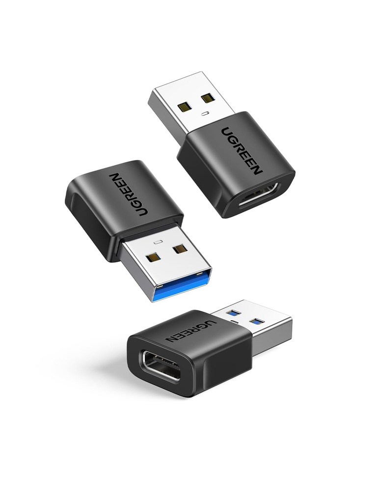 UGREEN USB to USB C Adapter 10Gbps 3 Pack for iPhone, iPad, MacBook, Galaxy