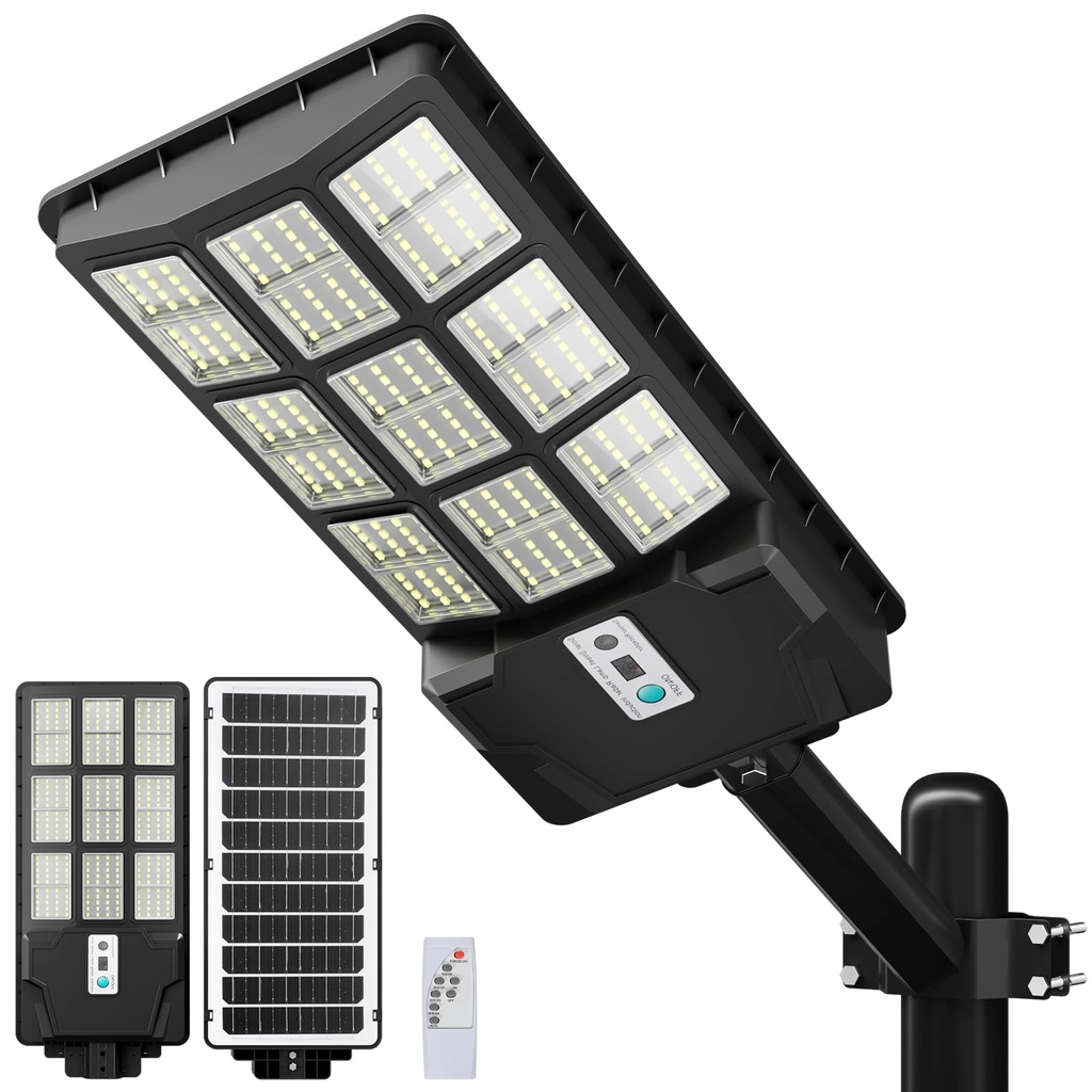 Lenlun Solar Security Lights Outdoor Motion Sensor, 1500W 150000LM Solar Street Lights, IP6