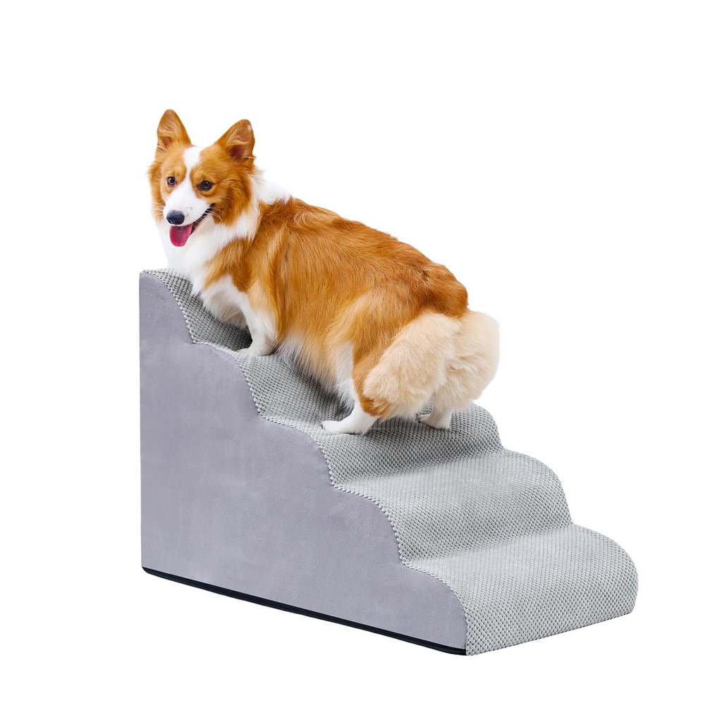 OUPEIWAEA 5-Step Dog Stairs for Small Dogs & Cats, 40x83x58cm Dog Steps