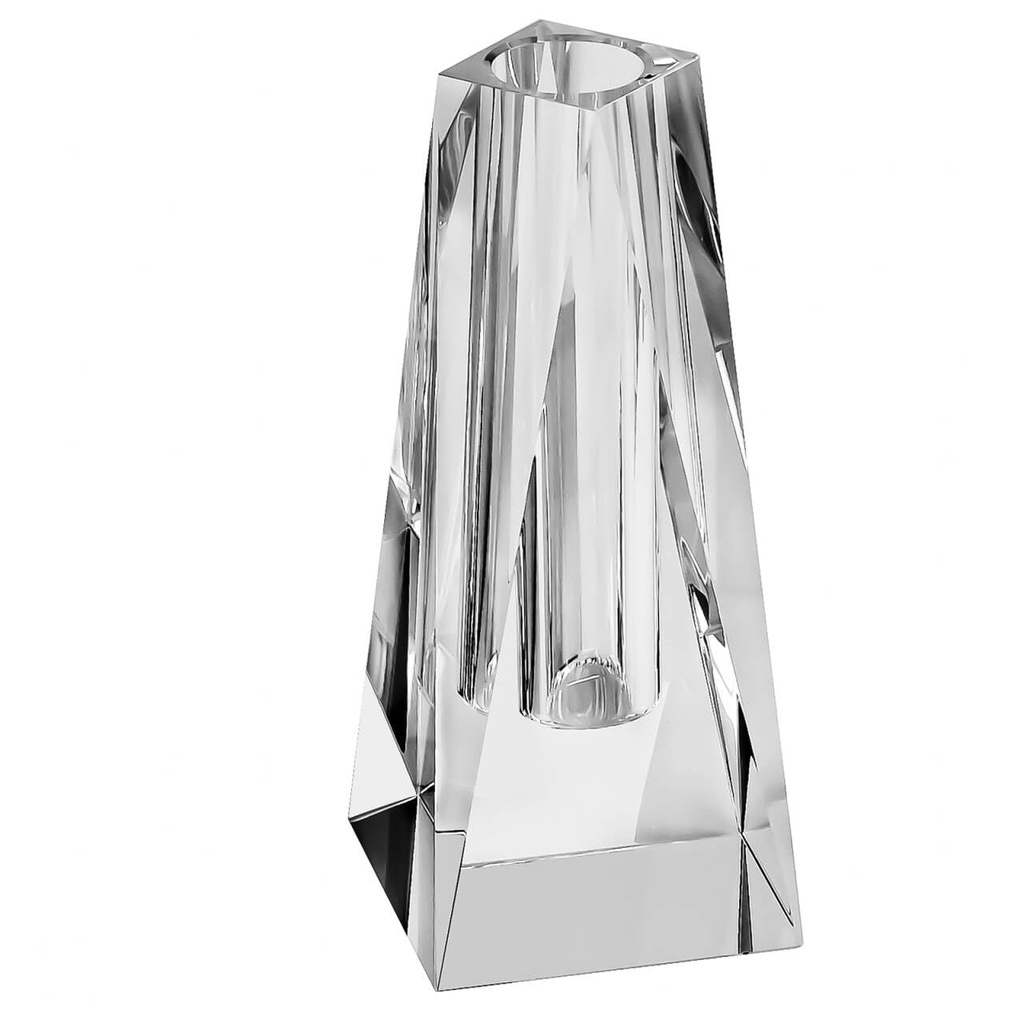 DONOUCLS Clear Crystal Vase for Flower, Modern Personalised Ornaments for Home Living Room