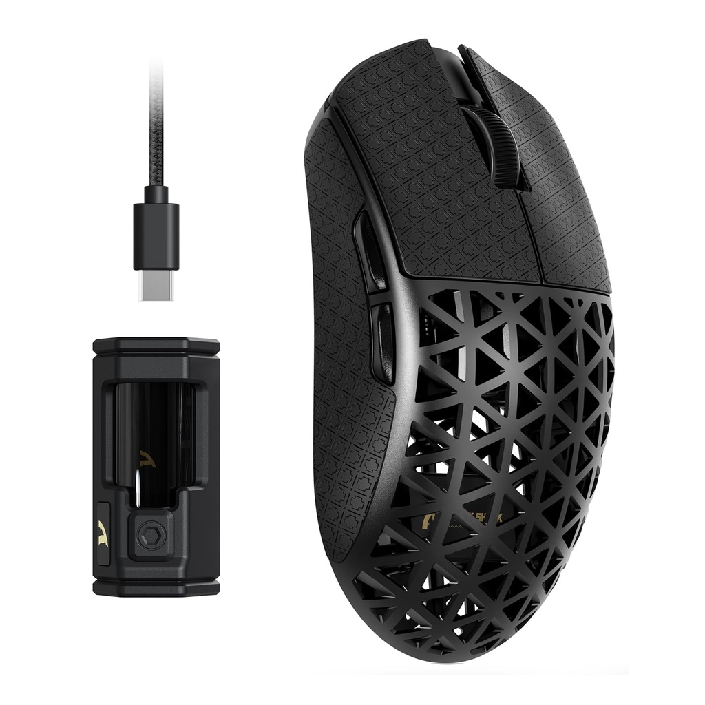 ATTACK SHARK R5 Ultra Carbon Fibre HyperSpeed Wireless Gaming Mouse, 39g Ultralight Mice wi