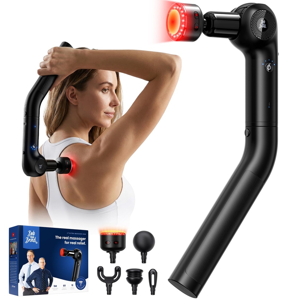 BOB AND BRAD L7 Ultra Massage Gun with Heat & Red Light Soothing