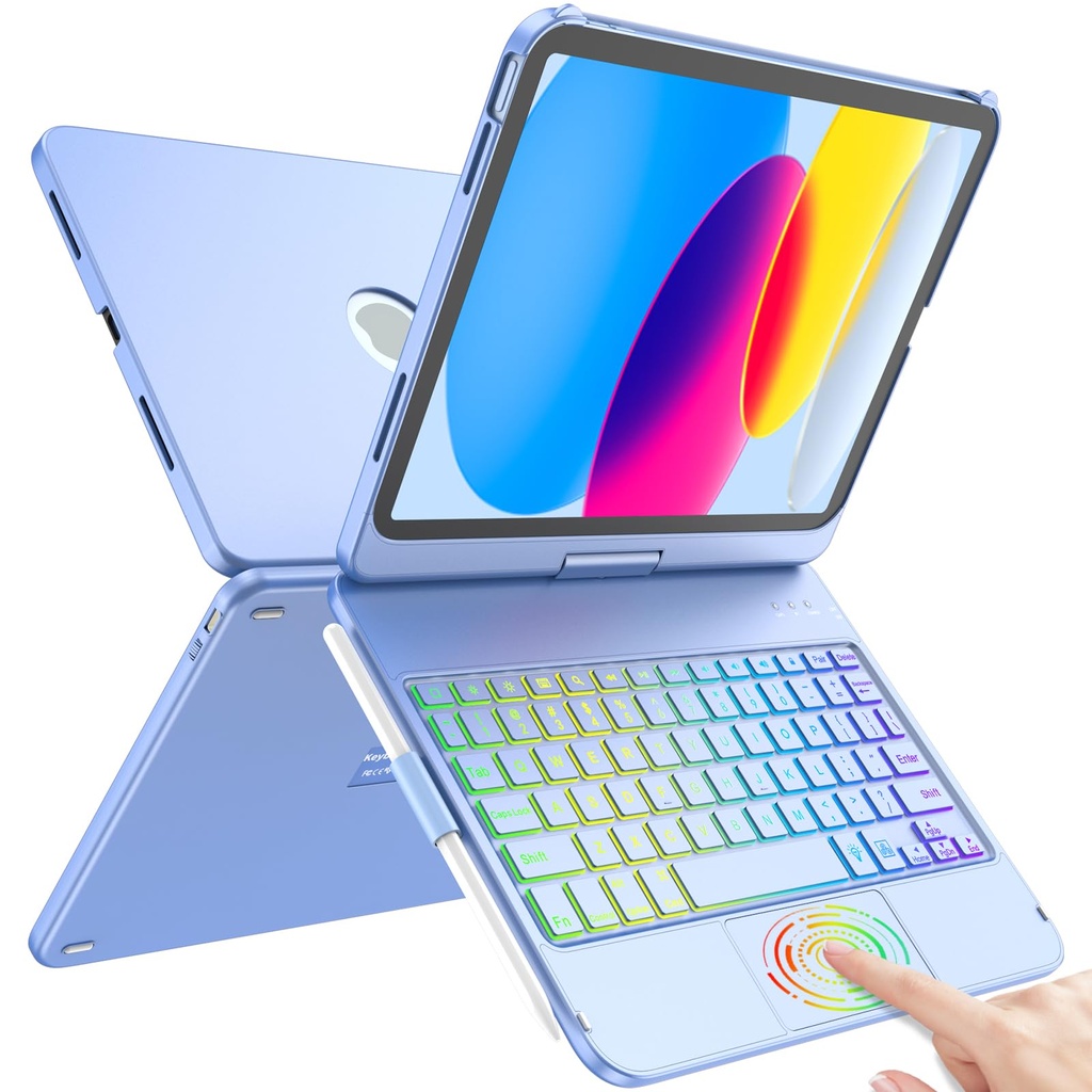 TQQ Keyboard Case for iPad A16 11th Gen 11"/10th Gen 10.9"