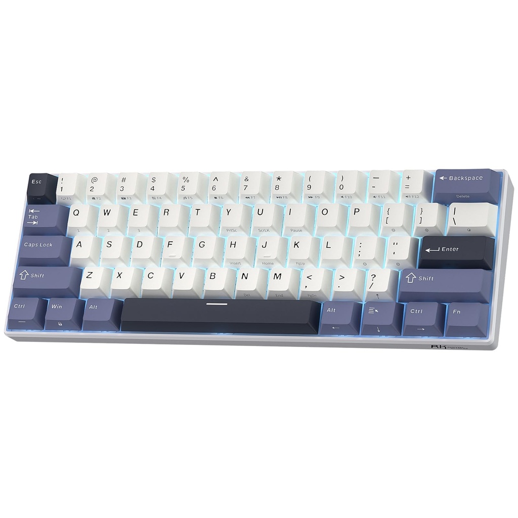 RK ROYAL KLUDGE RK61 Wireless 60% Mechanical Keyboard, Mini Portable Size