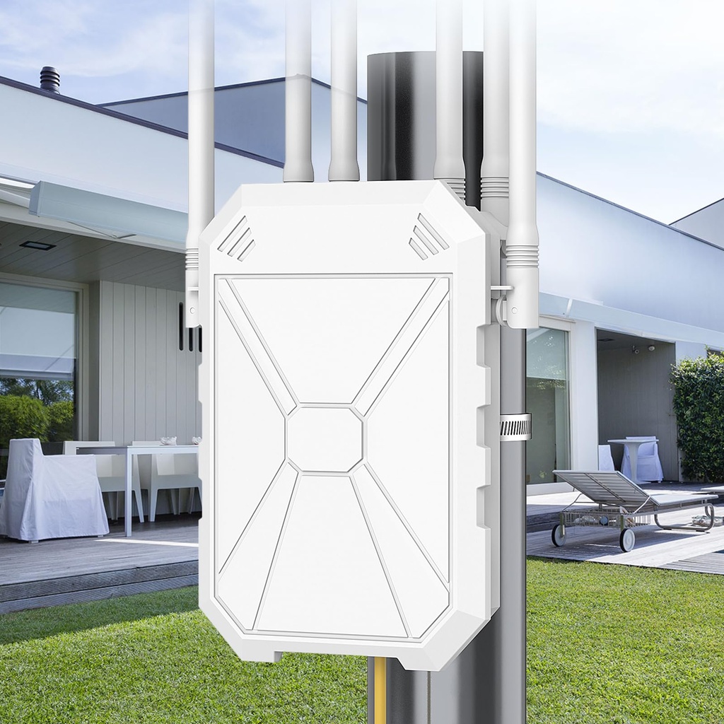 AX3000 Outdoor WiFi 6 Extender, 5GHz and 2.4GHz Long Range Outdoor WiFi Wireless Access Poin