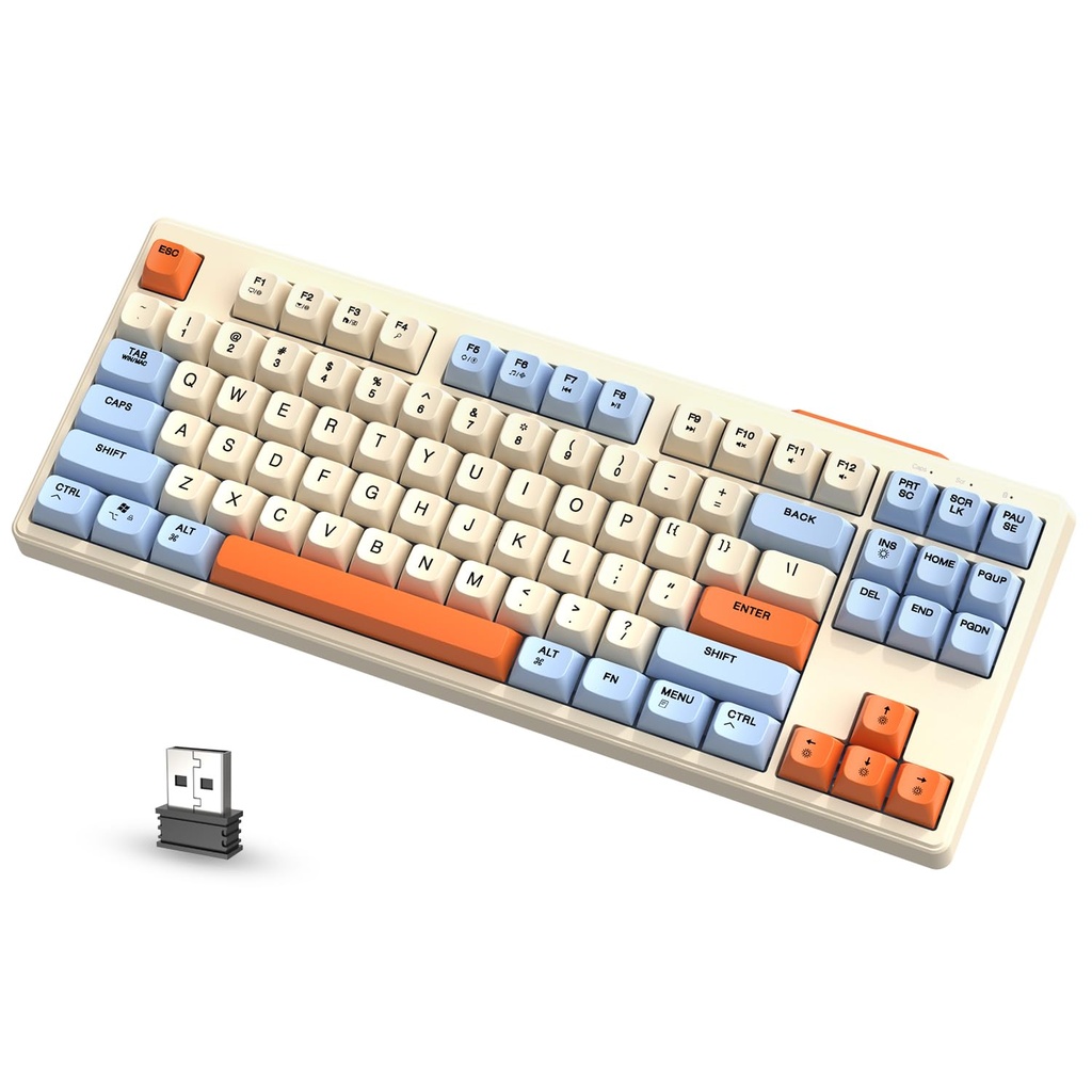 ATTACK SHARK X FREEWOLF M87 80% Wireless Gaming Keyboard - Creamy Blue