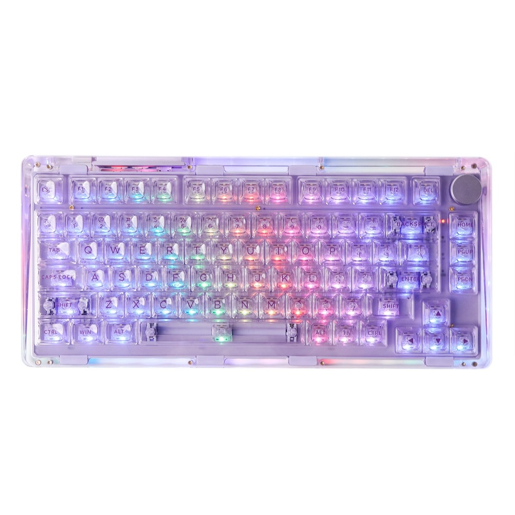 KiiBoom Phantom 81 V2 75% Transparent Mechanical Gaming Keyboard, Hot Swappable Custom Gaske