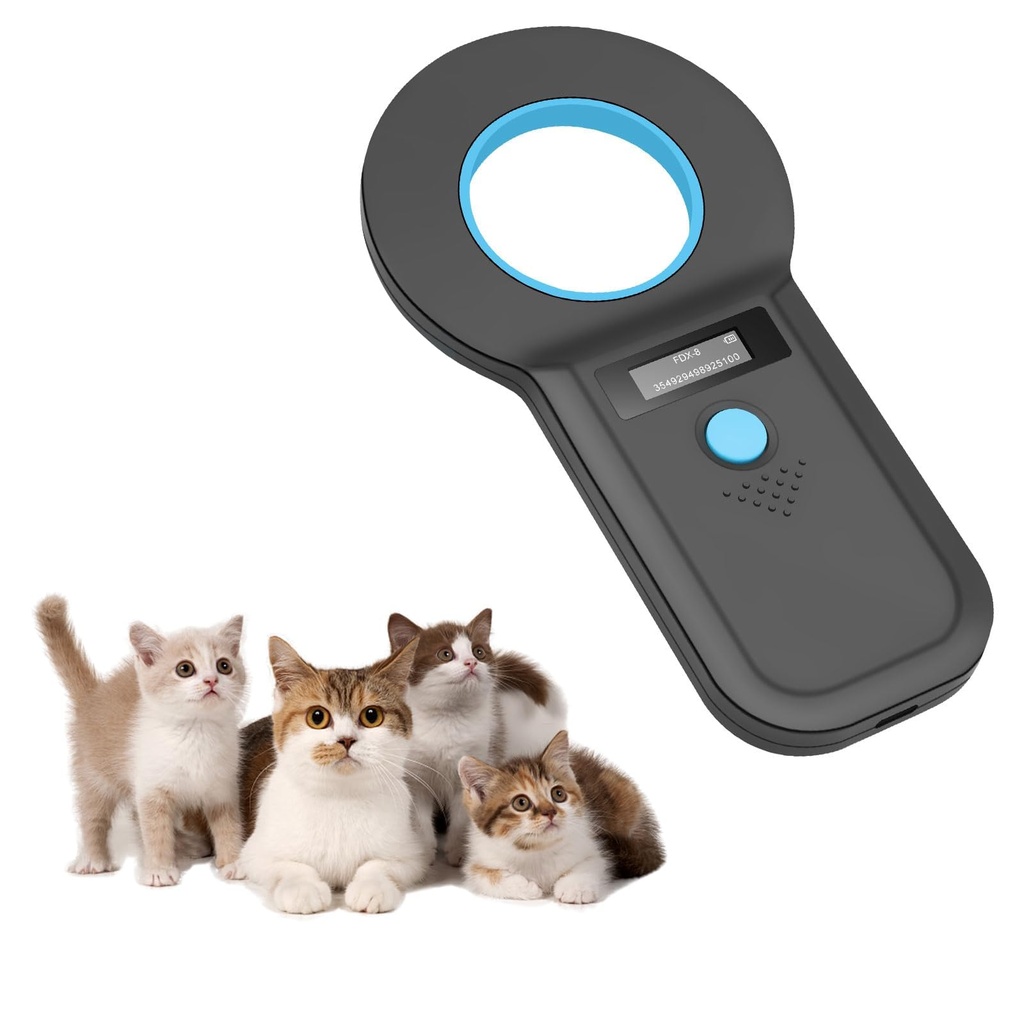 Pet Microchip Scanner, OLED Display Chip Reader, Rechargeable USB Pet ID Microchip ID Scann